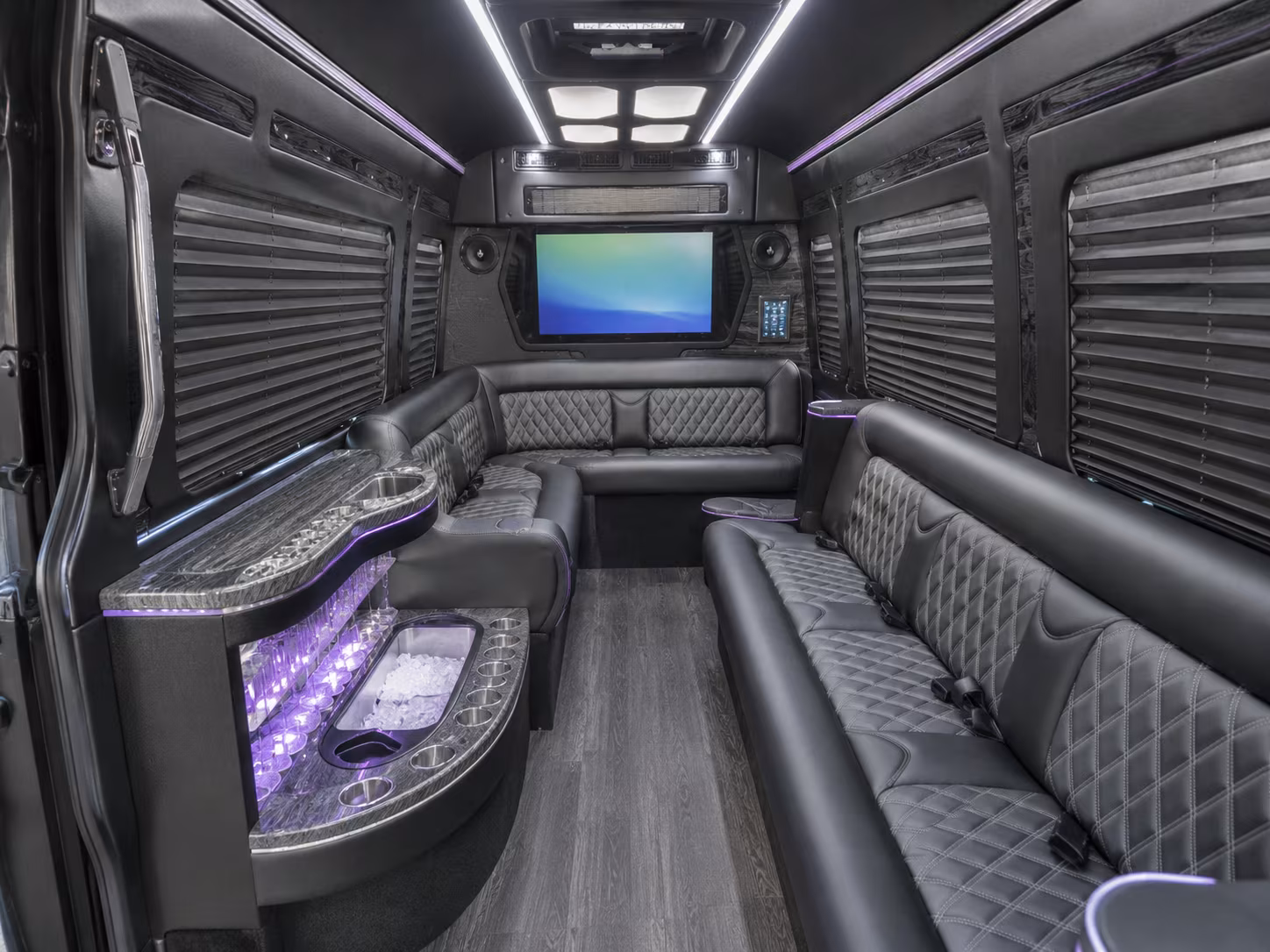 bridgeport party bus interior